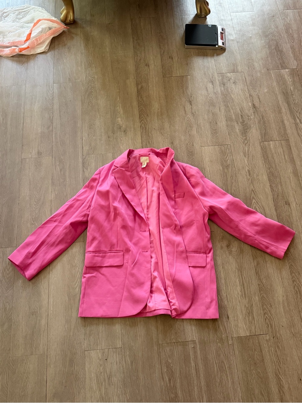 H&M Hot Pink Women's Blazer Jacket - Notch Lapel